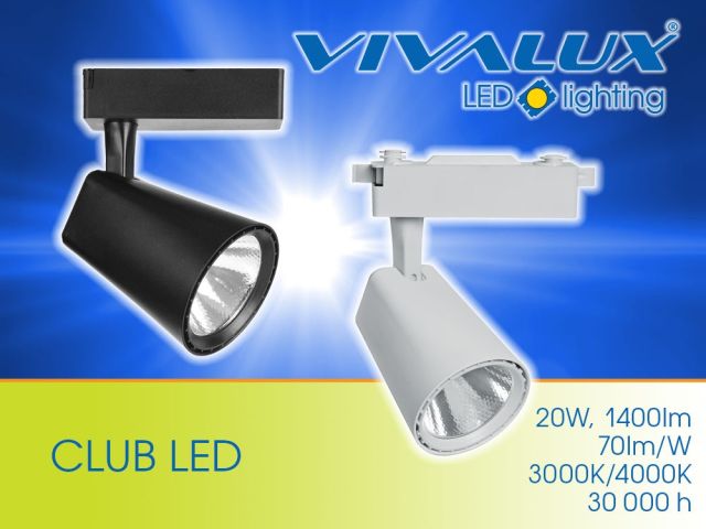 Projectors for track lighting series CLUB LED and TRANCE LED