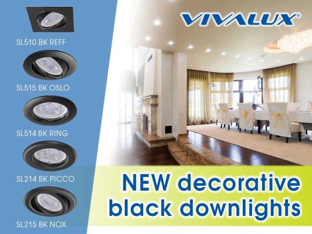 Decorative downlights in black color