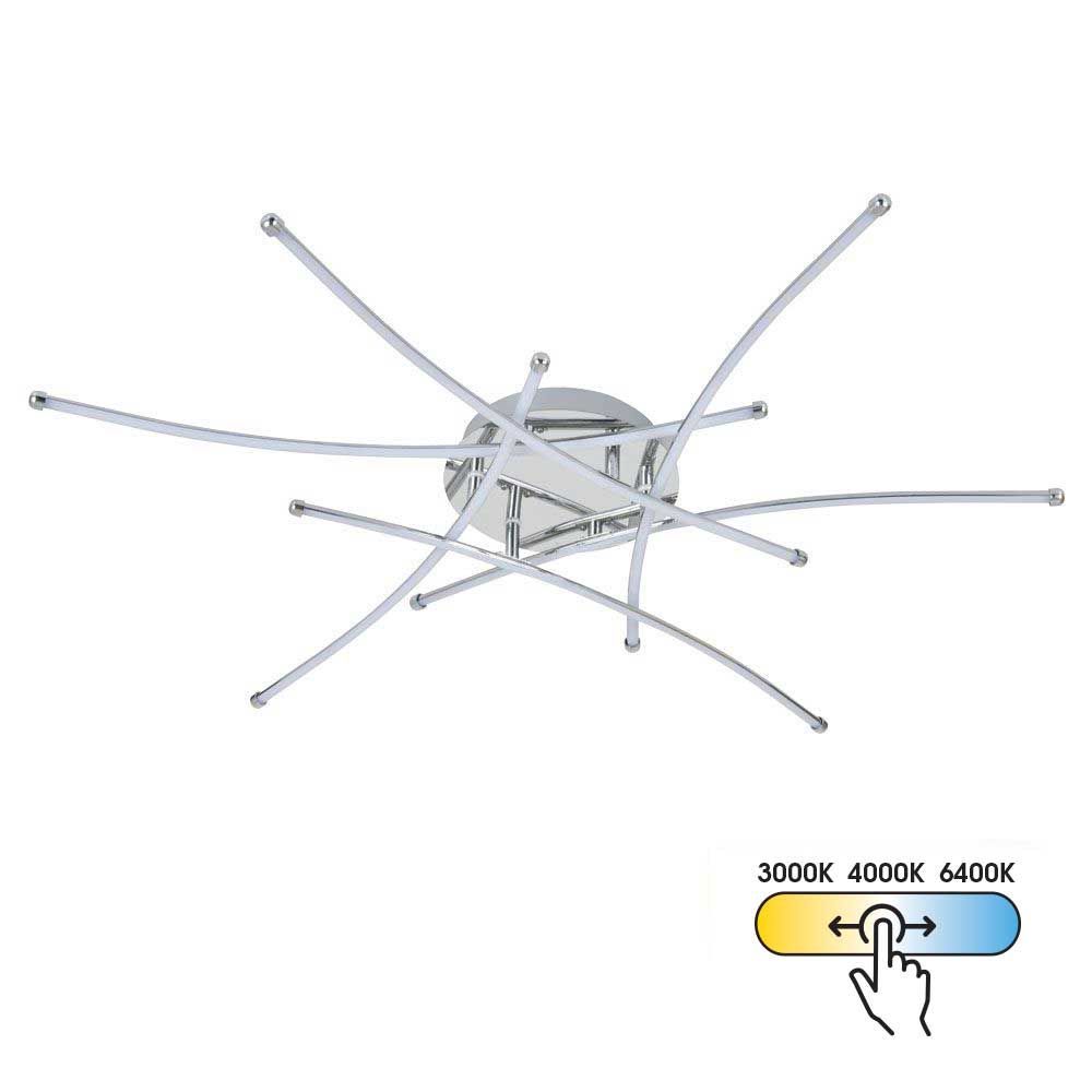 LED плафон ANETA LED ∙ 40W ∙ хром ∙ CCT-switch ∙ 3000-4000-6400K
